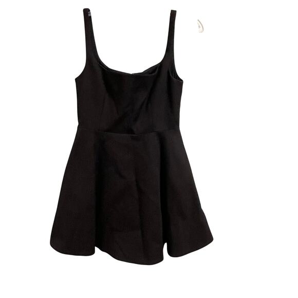 Theory Textured Little Black Dress Size 0 Mini Skater Cocktail Classic Event - Picture 1 of 5